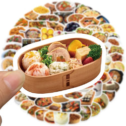 10/30/90pcs Cute Cartoon Food Stickers Delicacy Graffiti Decals Kids Toy DIY Phone Luggage Fridge Notebook Guitar Wall Sticker (ONLINE ORDER ONLY)