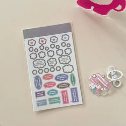 Korean ins Hot Stamping Love Ribbon Stickers Hand Account Decor DIY Collage Material Stationery Sticker Diary Album Decoration (ONLINE ORDER ONLY)