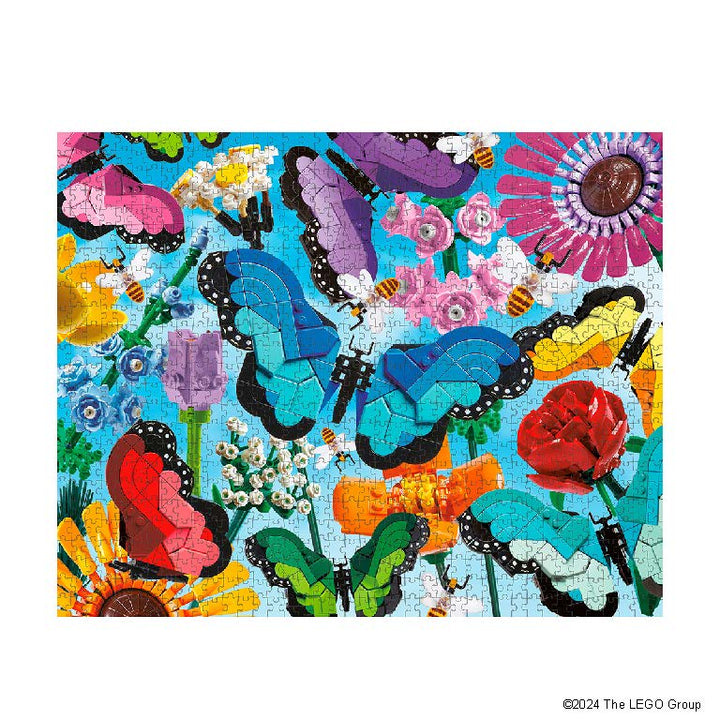 Chronicle Books Puzzles: Jigsaw Puzzle - 1000 Pieces - LEGO - Butterflies & Blooms