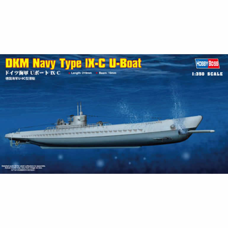 HBM83508 DKM Navy Type IX-C Submarine 1/350 Scale Plastic Model Kit Hobby Boss (ONLINE ORDER ONLY)
