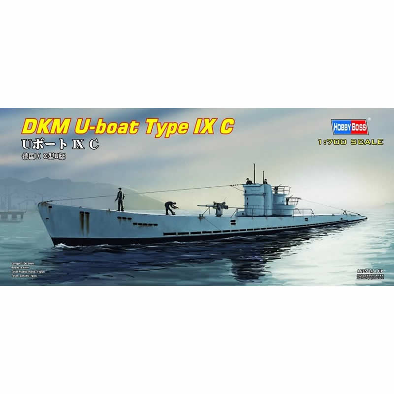 HBM87007 Deutsche Kriegsmarine U Boat IX C 1/700 Scale Plastic Model Kit (ONLINE ORDER ONLY)