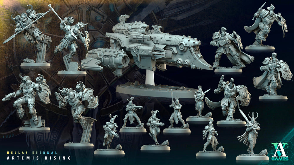 3D Printed Archvillain Games Apex Vigilator Artemis Vigilators Hellas Eternal Artemis Rising 28 32mm D&D (Online Only)