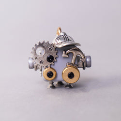 Handcrafted Wooden Bot Necklace, Keychain, or Mini Decor (ONLINE ORDER ONLY)