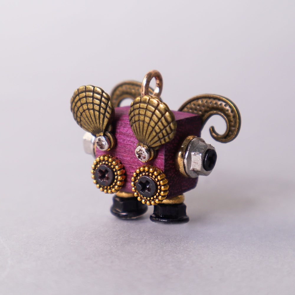 Handcrafted Wooden Bot Necklace, Keychain, or Mini Decor (ONLINE ORDER ONLY)