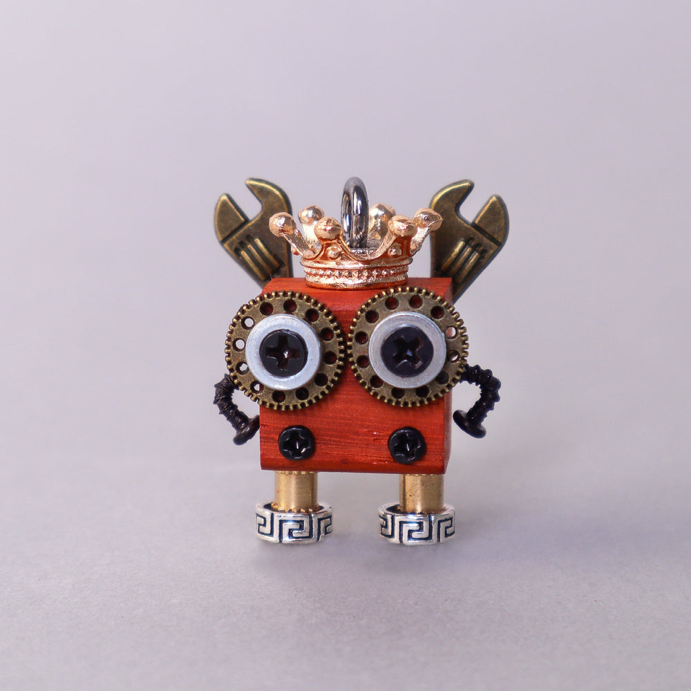 Handcrafted Wooden Bot Necklace, Keychain, or Mini Decor (ONLINE ORDER ONLY)