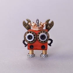 Handcrafted Wooden Bot Necklace, Keychain, or Mini Decor (ONLINE ORDER ONLY)