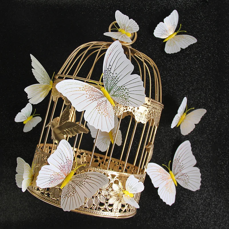 3D Butterfly Wall Stickers - 12Pcs Set for Home Decor, Wedding, Fridge Magnets (Online Order Only)