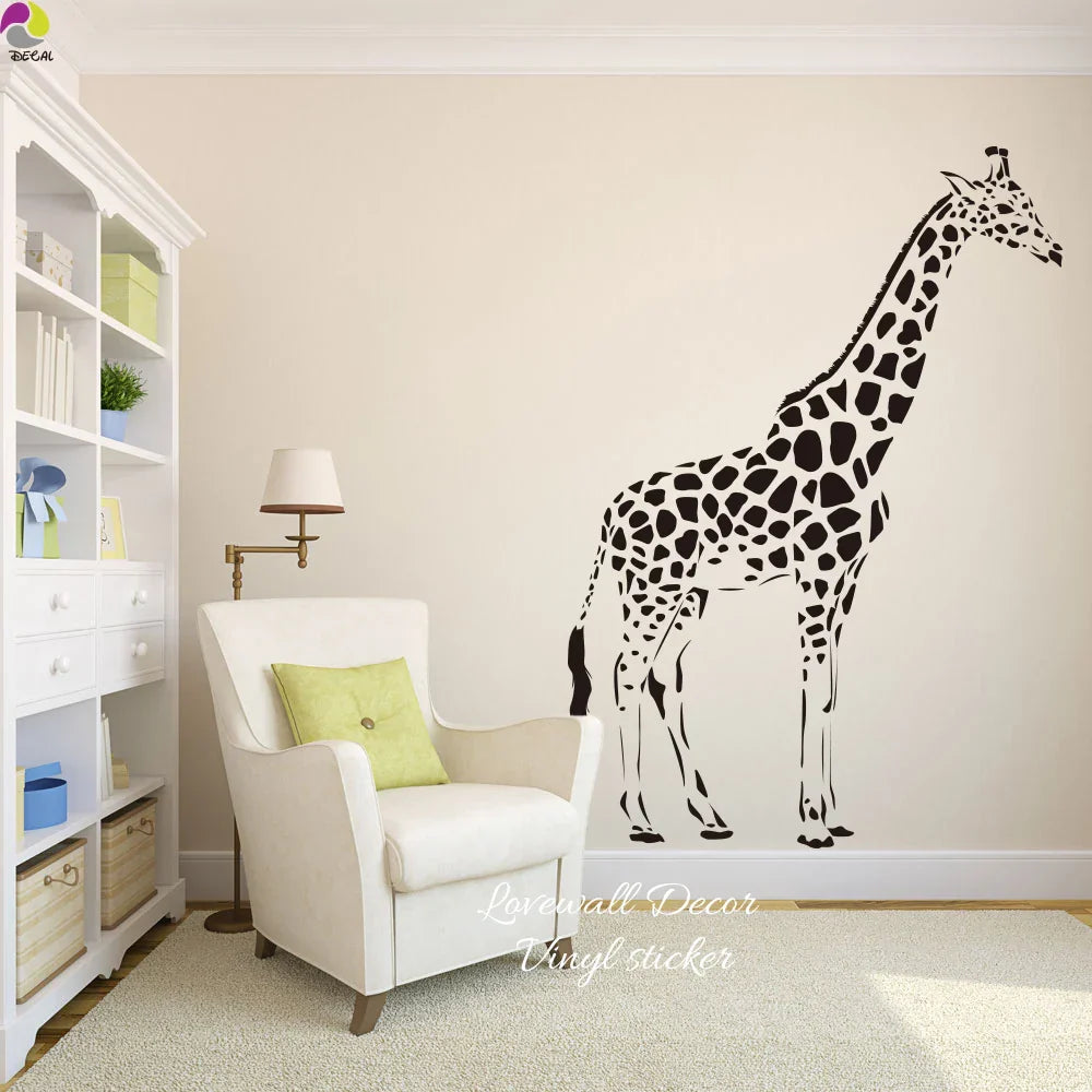 Cartoon Giraffe Wall Sticker Nursery Kids Room Animal Decal Vinyl Decor (Online Order Only)