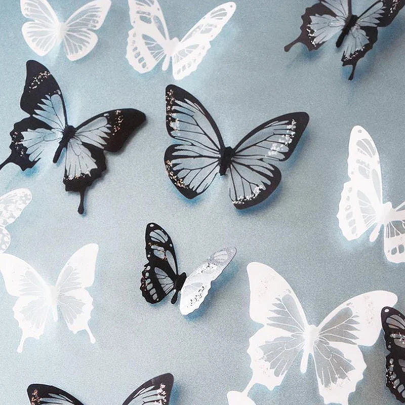 18Pcs 3D Crystal Butterfly Wall Stickers Home Decor Art Decals (Online Order Only)