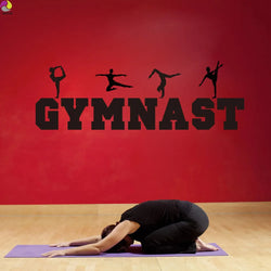 Gymnast Wall Sticker Vinyl Decal Yoga Fitness Dance Decor Removable (ONLINE ORDER ONLY)