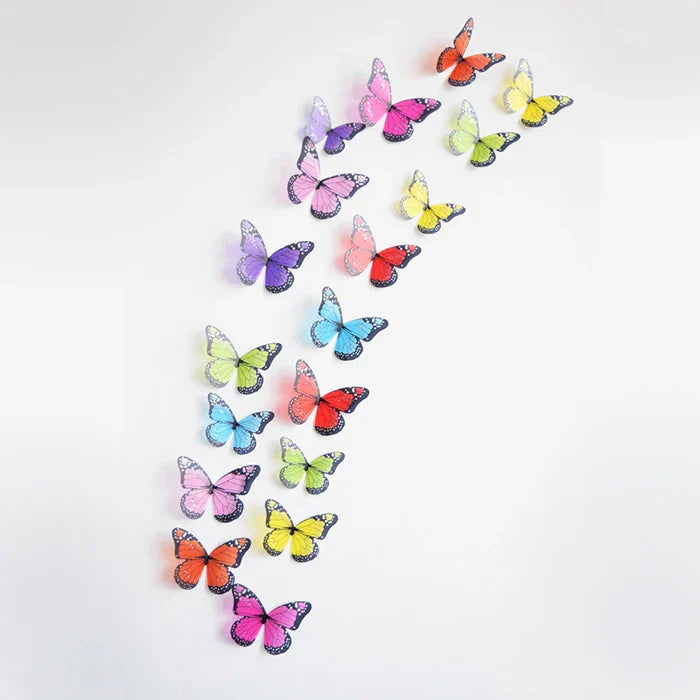 18Pcs 3D Crystal Butterfly Wall Stickers Home Decor Art Decals (Online Order Only)