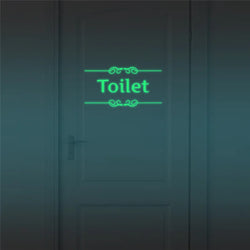 Glow In The Dark Toilet Wall Stickers Vinyl Decals Bathroom Decor (ONLINE ORDER ONLY)