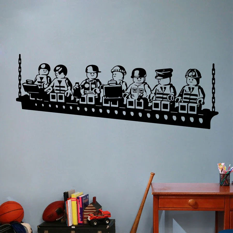 Cartoon Robot Vinyl Wall Stickers Kids Room Decor (ONLINE ORDER ONLY)