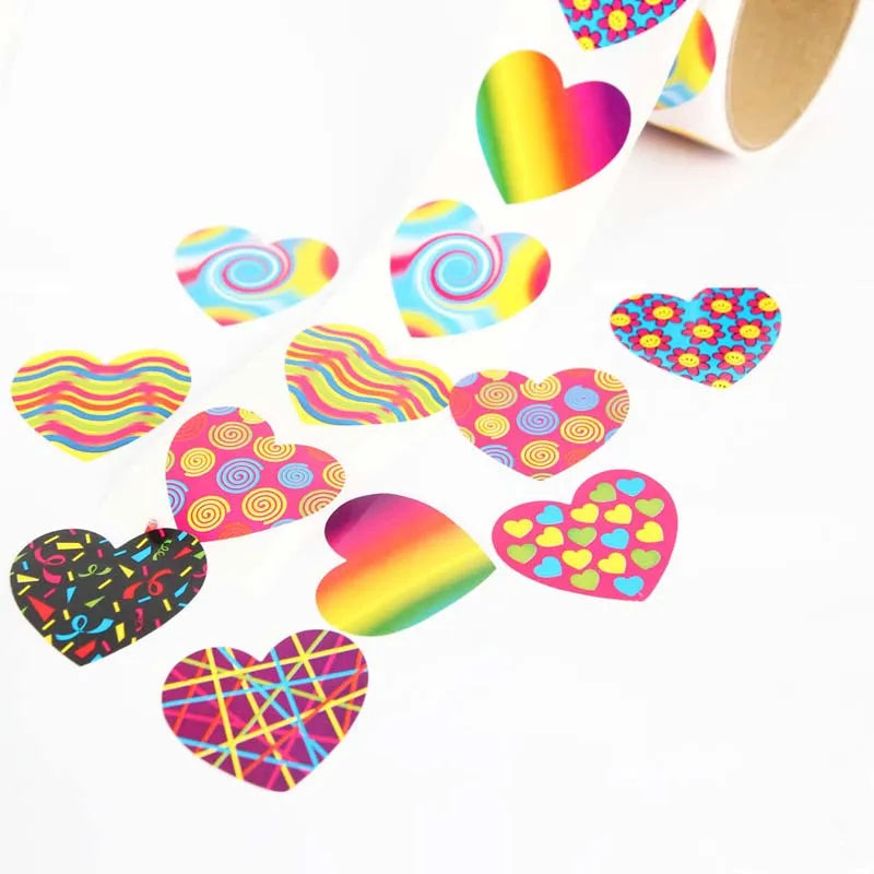 100pcs/1 roll reward stickers roll kids sticker scrapbooking star 3D cartoon characters funny Toys for Children (ONLINE ORDER ONLY)