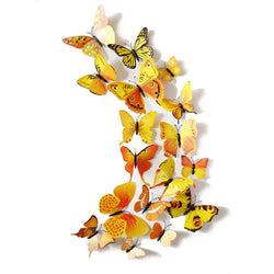 3D Butterfly Wall Stickers - 12 Pcs Magnet Decals for Home & Wedding Decor (Online Order Only)