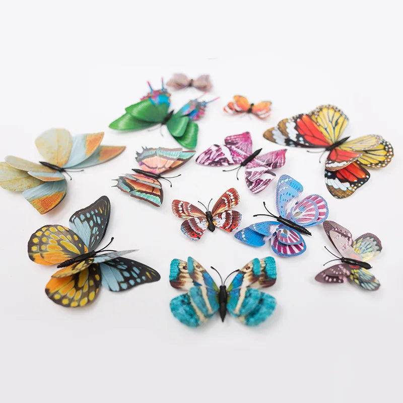 12 Luminous 3D Butterfly Wall Stickers Glow In The Dark Fridge Magnets (Online Order Only)