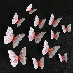 3D Butterfly Wall Stickers - 12Pcs Set for Home Decor, Wedding, Fridge Magnets (Online Order Only)