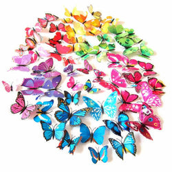 3D Butterfly Wall Stickers Set - 12Pcs Home Decor (Online Order Only)