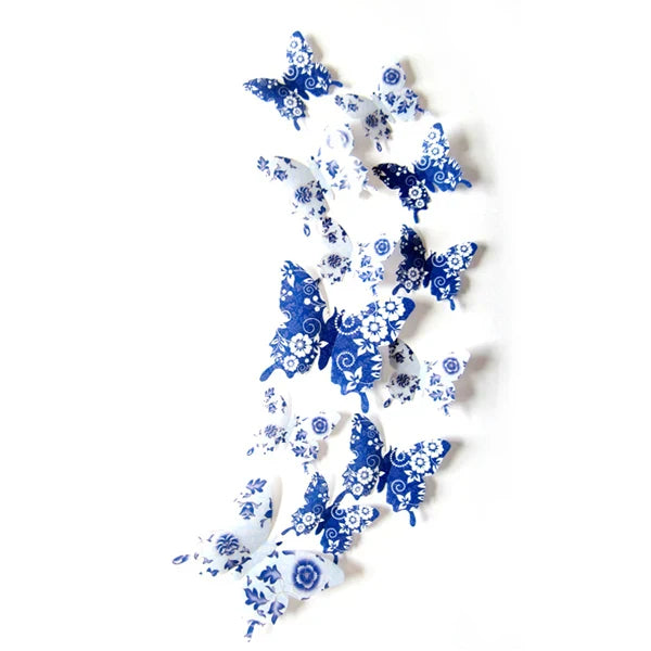 3D PVC Butterfly Wall Stickers - 12 Pcs Home Decor Wedding Gift (ONLINE ORDER ONLY)