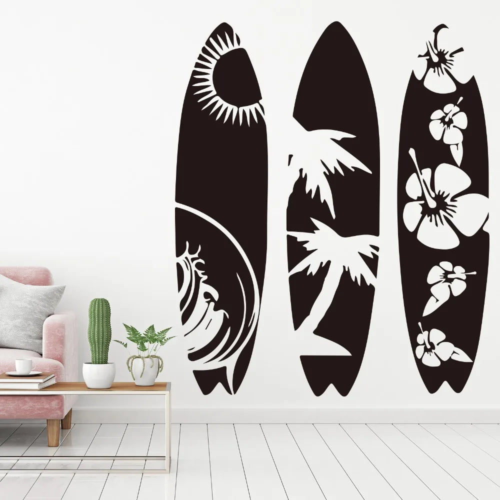 Surfboard Wall Sticker Decal for Kids Room and Living Room (ONLINE ORDER ONLY)