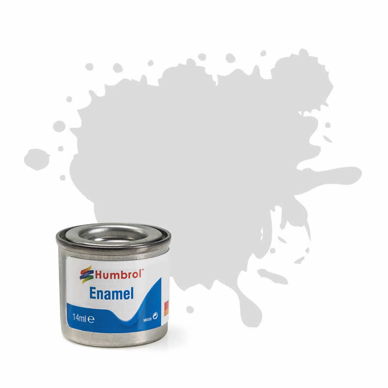 HUMAA6344 Light Grey Satin 14ml Tinlet No 196 Enamel Paint Humbrol (ONLINE ORDER ONLY)