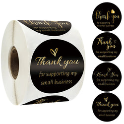 500pcs/roll Thank You Sticker 3.8cm Hologram Silver for Supporting Small Business Labels Envelope Sealing Gift Packaging Sticker (ONLINE ORDER ONLY)