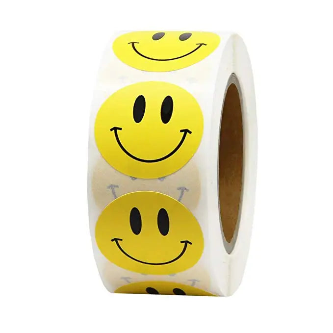 Sticker Kids Reward Sticker Yellow Red Labels Happy Smile Face Sticker Kids Toys School Teacher Student Stationery (ONLINE ORDER ONLY)