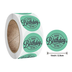 100-500pcs Cute Happy Birthday Sticker Birthday Gift Decoration Label Sealing Balloon Cake Label Packaging Scrapbook Sticker (Online Order Only)