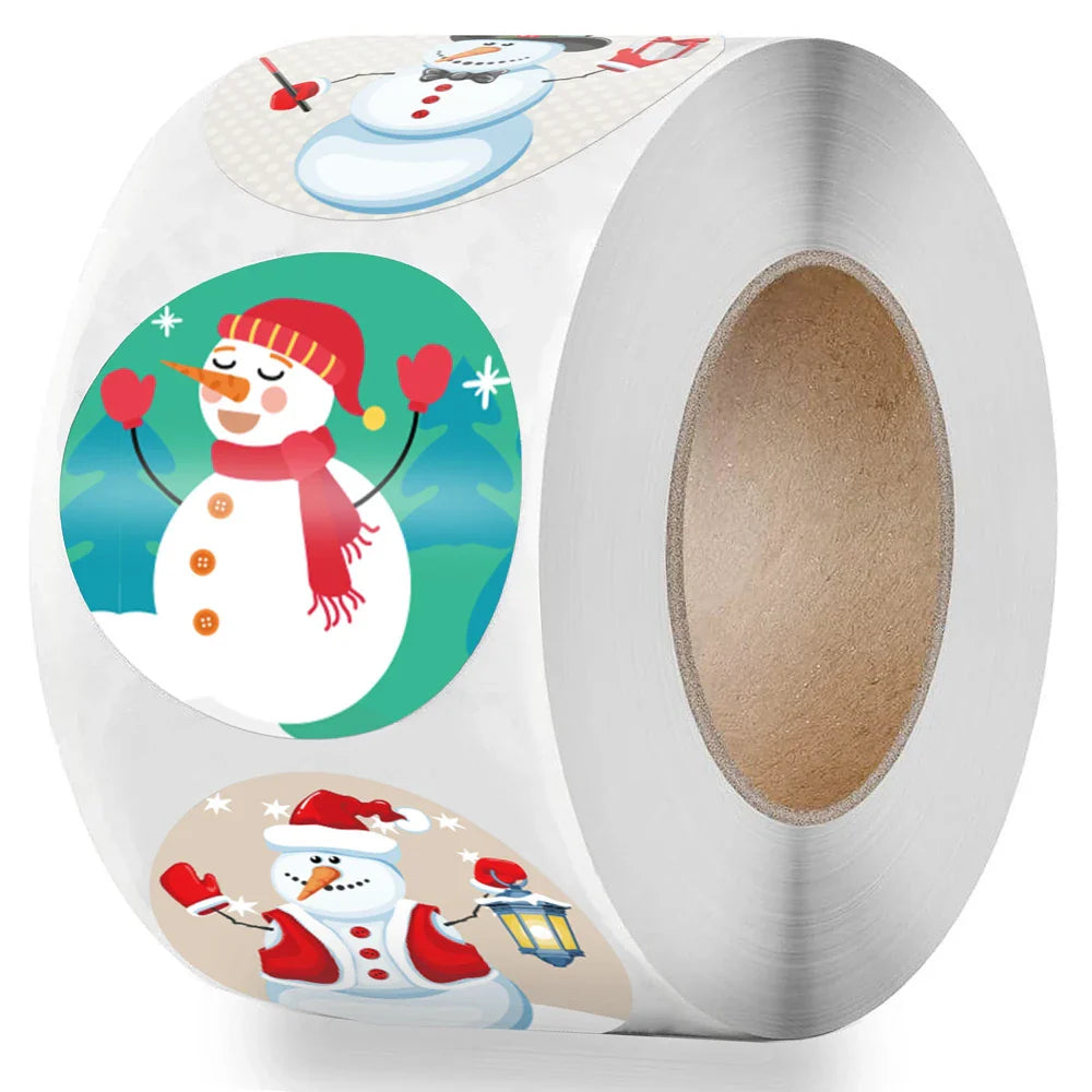 100-500Pcs Candy Bags Box Sticker Gift Sealing Christmas Sticker Thank You Love Wedding Birthday Cookie Bag Kraft Paper Sticker (Online Order Only)