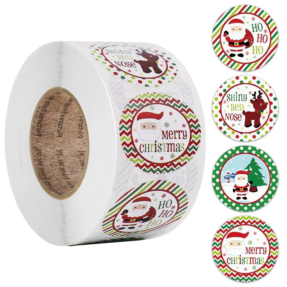 100-500pcs Thank You Sticker Design Diary Christmas Sticker Gift Sealing Sticker Holiday Birthday Party Gift Decoration Label (Online Order Only)