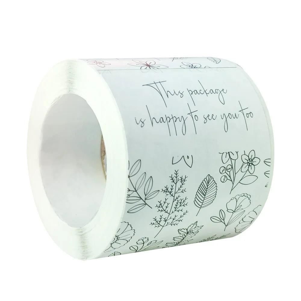 150pcs This package is happy to see you too stickers 5*8 cm Thank you labels stickers for small business package decor stickers (Online Order Only)