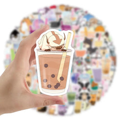 10/30/50/100pcs Bubble Tea Kawaii Stickers Aesthetic Decorative Water Bottle Scrapbooking Guitar Laptop Cute Cartoon Kids Decal (Online Order Only)