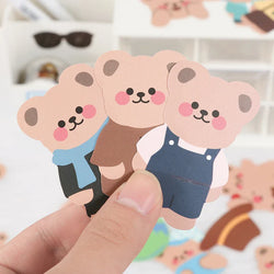 50Pcs/pack Cute Travel Bear Stickers Scrapbooking Decorative Sticker Korean DIY Diary Album Stick Label Kawaii Stationery (ONLINE ORDER ONLY)