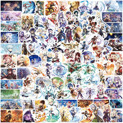 Genshin Impact Anime Stickers Set for Skateboard, Phone, Laptop, Guitar, Luggage, Kids (Online Order Only)