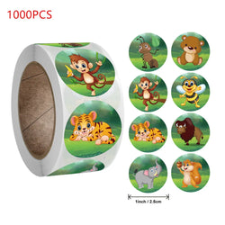 500pcs/roll Zoo Animals Laptop Stickers Reward Motivational Teacher Decals Ocean Life Sticker Toys for Children Kids on Car Book (Online Order Only)