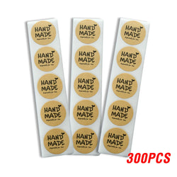 100-500pcs Brown Round HANDMADE Stickers Seal Labels Especially For You Labels Stickers Scrapbooking And Stationery Roll Sticker (Online Order Only)