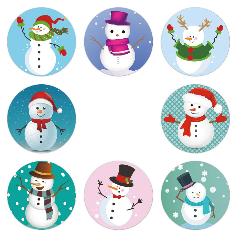 100-500Pcs Candy Bags Box Sticker Gift Sealing Christmas Sticker Thank You Love Wedding Birthday Cookie Bag Kraft Paper Sticker (Online Order Only)