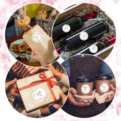 500Pcs/roll Round Labels Thank You Sticker Kraft Paper Dragees Candy Flower Garland Gift Box Cupcake Packaging Wedding Stickers (ONLINE ORDER ONLY)