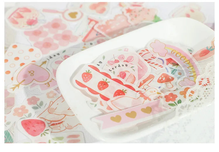 40Pcs/lot Sweet Life Series Stickers Scrapbooking Decorative Sticker DIY Diary Album Stick Label Escolar Cute Stationery Gift (Online Order Only)