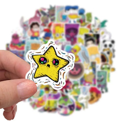 10/30/52Pcs  Psychedelic aesthetic mixed cartoon character  Skateboard Travel Suitcase Phone Laptop Luggage Stickers DIY Kids (ONLINE ORDER ONLY)
