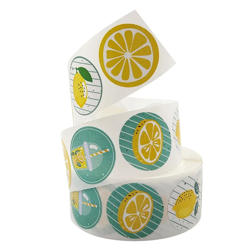 Yellow Lemon Thank You Sticker 2.5 Cm 500pcs Seal Label Per Roll For Ordering Business Handmade Baking Party Supplies (Online Order Only)