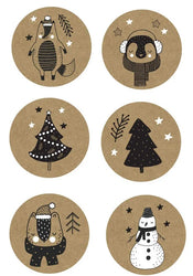 100-500pcs Merry Christmas Handmade Sticker Card Box Package Thank You Seal Label Wedding Party Supplies (Online Order Only)