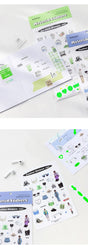 17Pcs Cute Animal Sticker ins DIY Decoration Ablum Diary Scrapbooking Journal Adhesive Sticker Stationery Art Crafts (ONLINE ORDER ONLY)