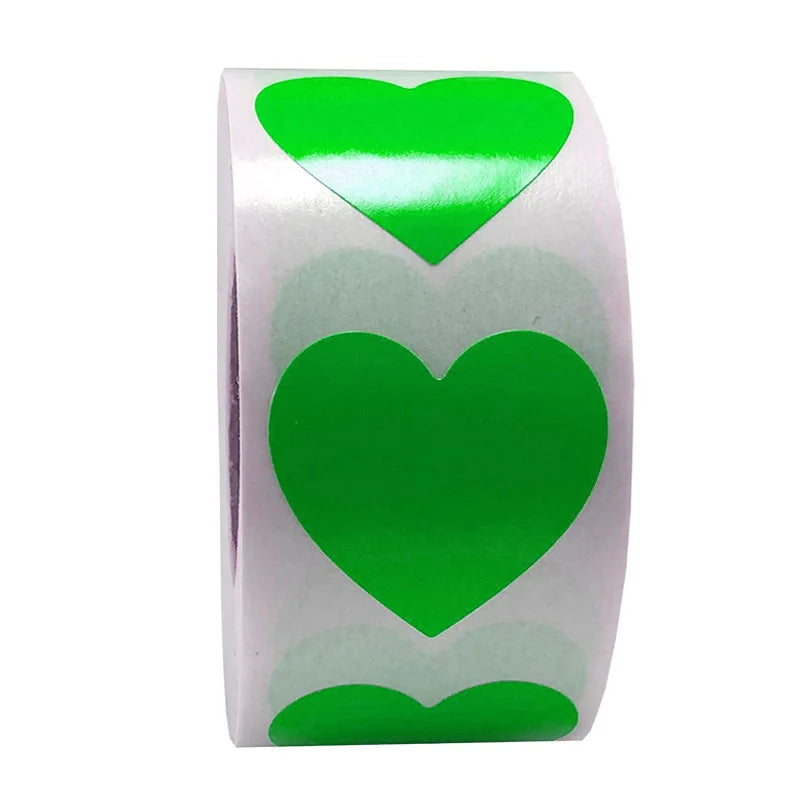 Heart Red Stickers seal labels 50-500pcs Labels stickers scrapbooking for Package and wedding decoration stationery sticker (ONLINE ORDER ONLY)