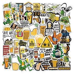 Funny Beer Stickers Pack - Skateboard, Laptop, Motorcycle, Phone, Party, Graffiti Decals (ONLINE ORDER ONLY)
