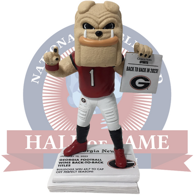 Hairy Dawg Georgia Bulldogs Back To Back College Football National Champions Bobblehead (ONLINE ORDER ONLY)
