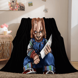 Halloween Horror Theme Flannel Fleece Throw Cosplay Blanket Sets (Online Order Only)