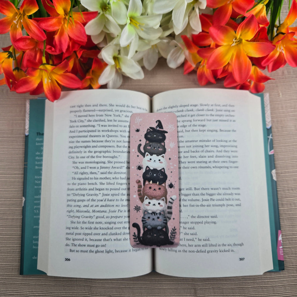 Cute Stacked Cats Halloween Bookmark (ONLINE ORDER ONLY)