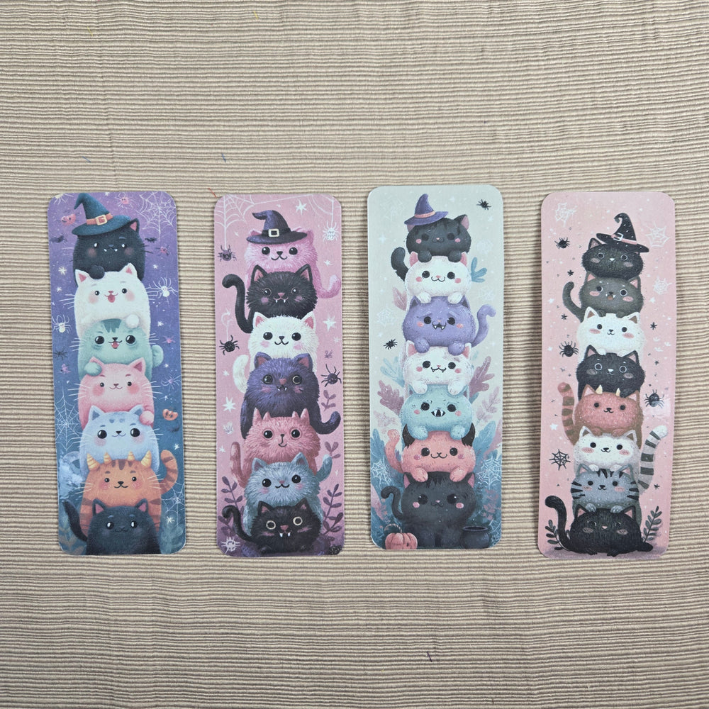 Cute Stacked Cats Halloween Bookmark (ONLINE ORDER ONLY)