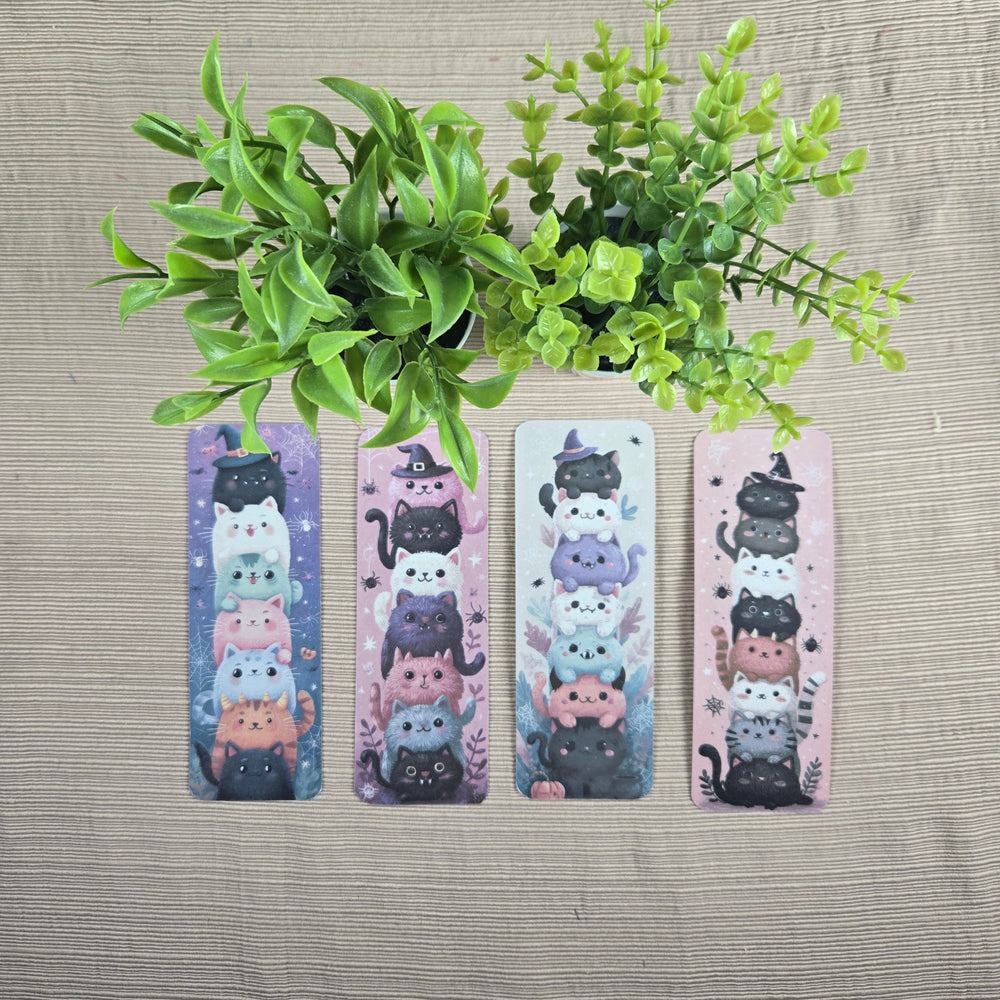 Cute Stacked Cats Halloween Bookmark (ONLINE ORDER ONLY)